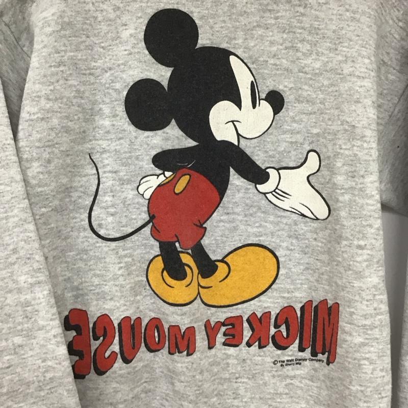 古着 USED トレーナー 長袖 TULTEX スウェット ミッキーマウス ディズニー 裏起毛 90年代 90s M キャラクター 灰 / グレー /  メンズ USED 古着 中古 10133276