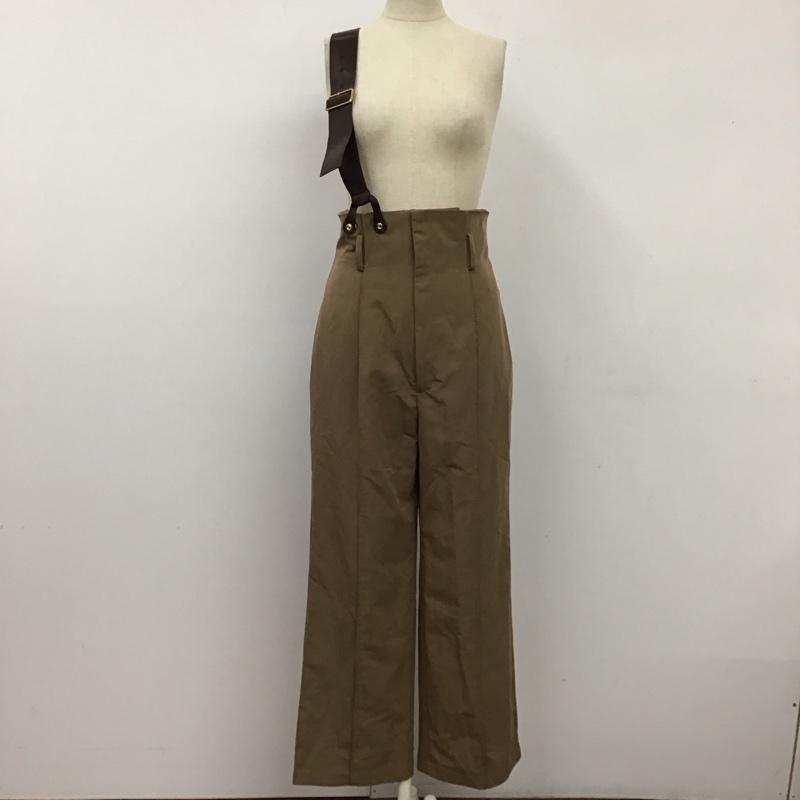 ムルーア MURUA パンツ スラックス スラックスパンツ ワイドパンツ カジュアルパンツ センタータックパンツ M 無地 茶 / ブラウン /  レディース USED 古着 中古 10114444