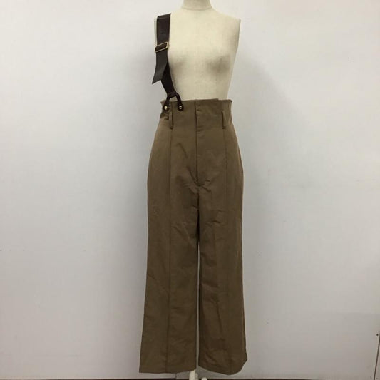 ムルーア MURUA パンツ スラックス スラックスパンツ ワイドパンツ カジュアルパンツ センタータックパンツ M 無地 茶 / ブラウン /  レディース USED 古着 中古 10114444