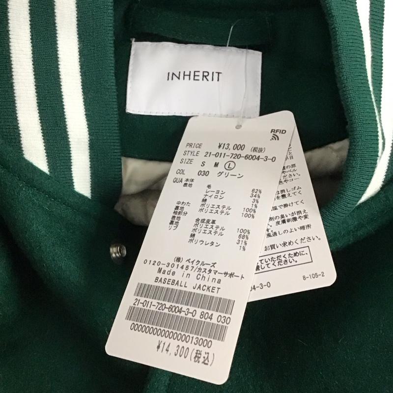 インヘリット INHERIT ジャケット、上着 ジャンパー、ブルゾン スタジャン L 無地 白 / ホワイト / X 緑 / グリーン /  メンズ USED 古着 中古 10121769