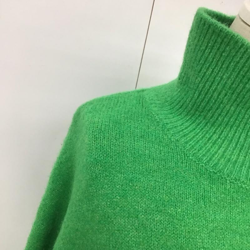 ザラ ZARA ニット、セーター 長袖 5536 112 500 ハイネック タートルネック L 無地 緑 / グリーン /  レディース USED 古着 中古 10119605
