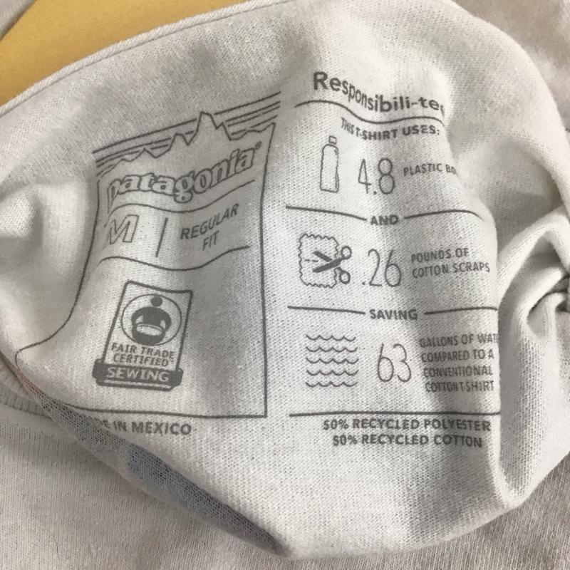 パタゴニア patagonia Tシャツ 半袖 39178sp19 プリントTシャツ クルーネックカットソー M ロゴ、文字 白 / ホワイト /  メンズ USED 古着 中古 10130576