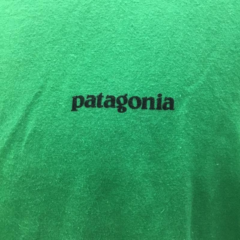 パタゴニア patagonia Tシャツ 半袖 半袖カットソー プリントTシャツ クルーネックカットソー L ロゴ、文字 緑 / グリーン /  メンズ USED 古着 中古 10116712