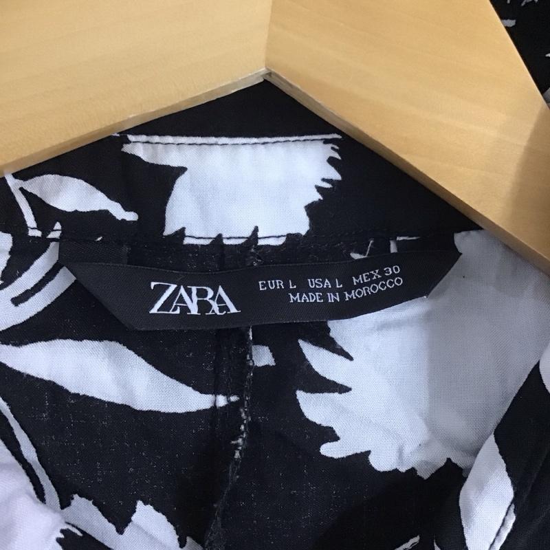 ザラ ZARA ワンピース ロングスカート L 総柄 黒 / ブラック /  レディース USED 古着 中古 10128881