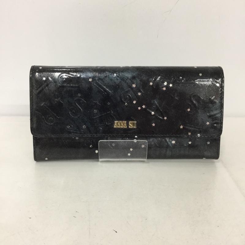 アナスイ ANNASUI 財布 長財布 がま口 星 総柄 紺 / ネイビー /  レディース USED 古着 中古 10140029