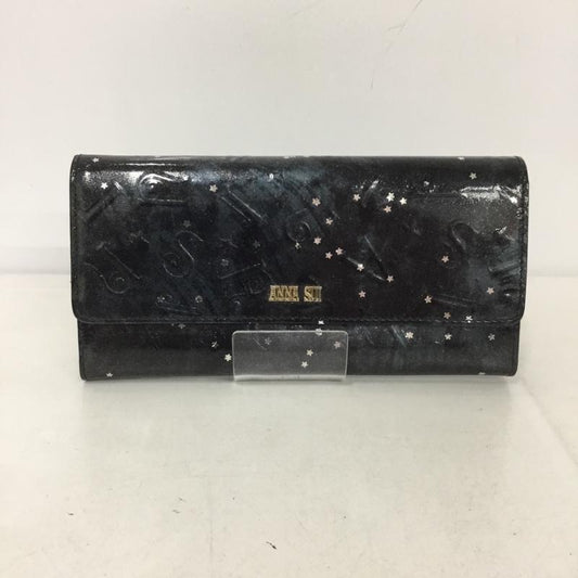 アナスイ ANNASUI 財布 長財布 がま口 星 総柄 紺 / ネイビー /  レディース USED 古着 中古 10140029
