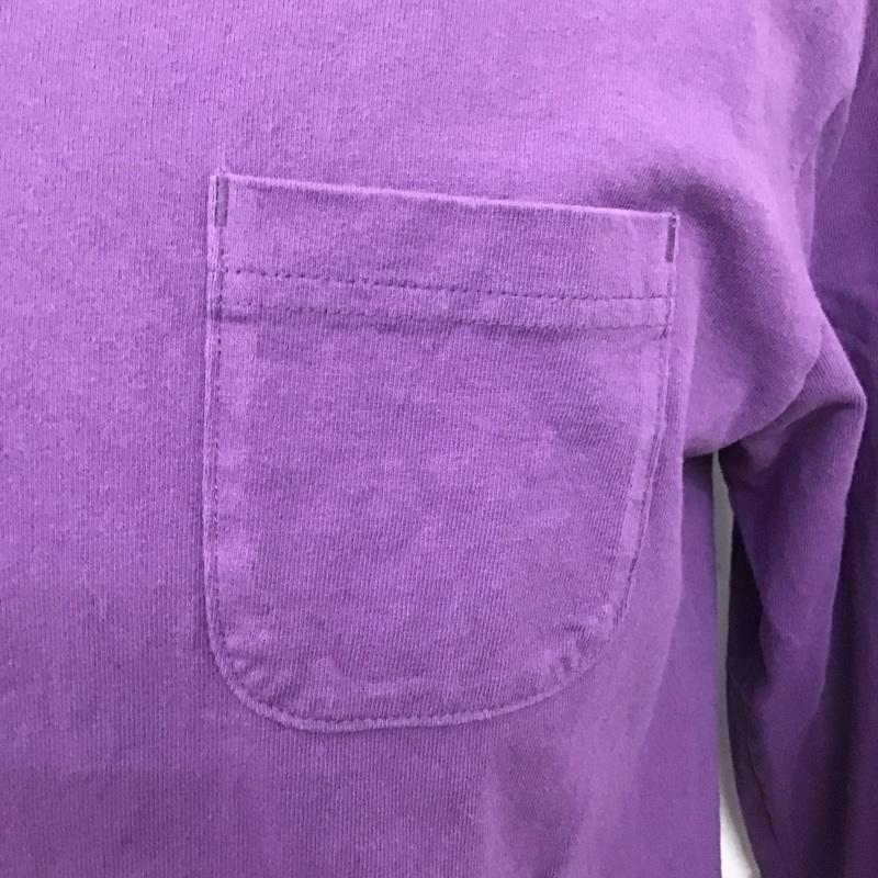 チャンピオン Champion カットソー 長袖 長袖カットソー クルーネックカットソー ロングスリーブカットソー プリントTシャツ M 無地 紫 / パープル /  メンズ USED 古着 中古 10124192