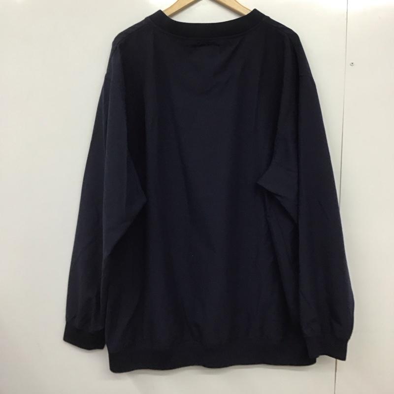 古着 USED カットソー 長袖 長袖カットソー 無地カットソー Vネック L 無地 紺 / ネイビー /  メンズ USED 古着 中古 10146112