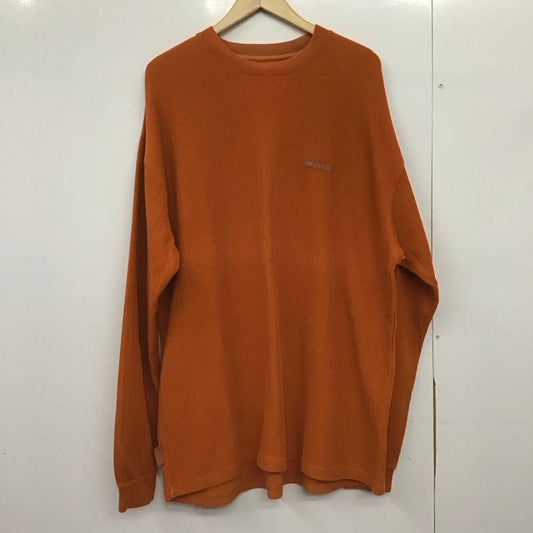 エニーチェ enyce カットソー 長袖 長袖カットソー クルーネックカットソー リブカットソー XL ロゴ、文字 橙 / オレンジ /  メンズ USED 古着 中古 10148379