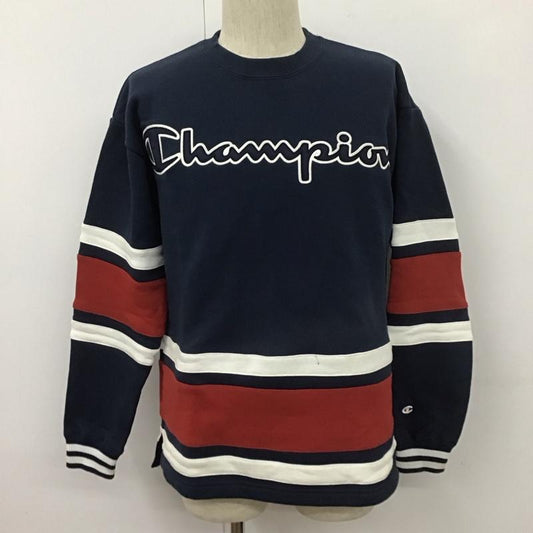 エクストララージ XLARGE トレーナー 長袖 Champion S 無地 紺 / ネイビー /  メンズ USED 古着 中古 10107909