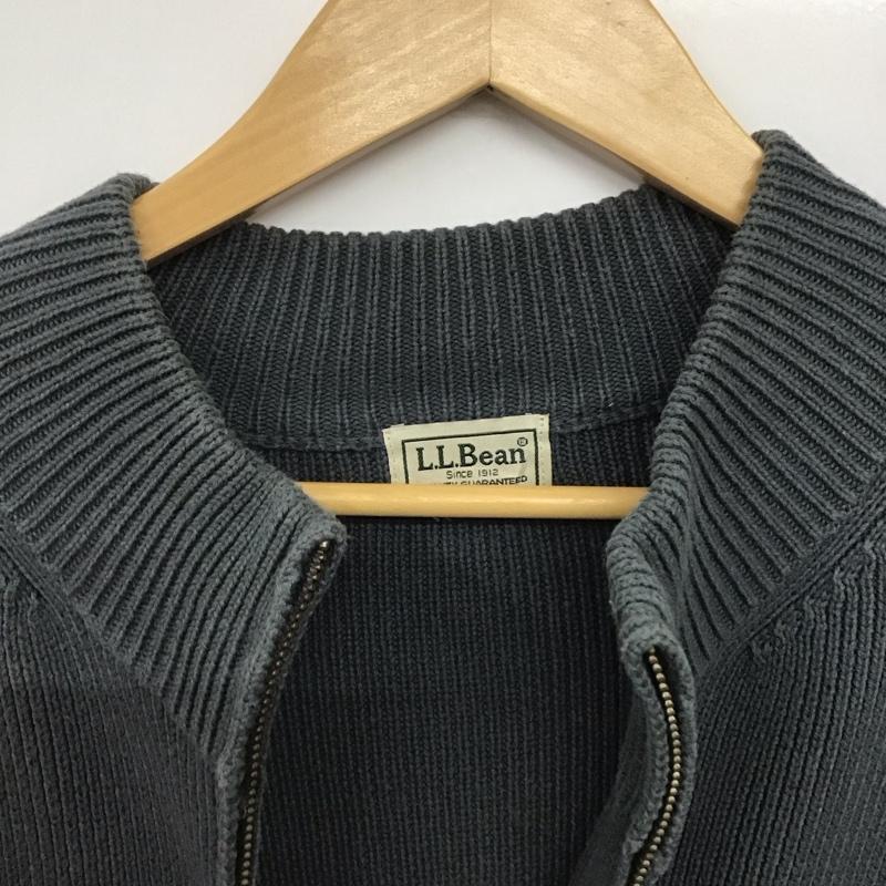 エルエルビーン L.L.Bean ニット、セーター 長袖 ジップアップニットジャケット 長袖ニットジャケット 無地 灰 / グレー /  メンズ USED 古着 中古 10143157