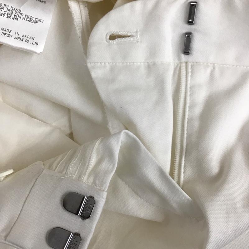 セオリー theory パンツ スラックス 10-3106404 TraceableWoolTreecaGZ カジュアルパンツ 2 無地 白 / ホワイト /  レディース USED 古着 中古 10114478