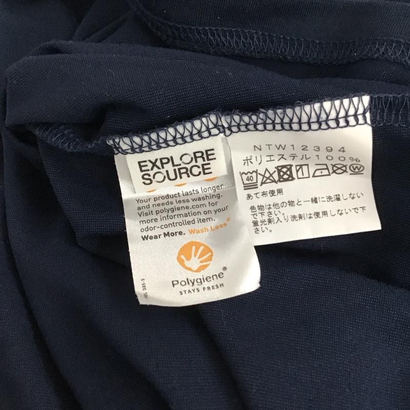 ザノースフェイス THE NORTH FACE Tシャツ 半袖 NTW12394 ショートスリーブフリーラングラフィッククルー XL ロゴ、文字 X プリント 紺 / ネイビー /  レディース USED 古着 中古 10136647