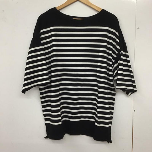 アーバンリサーチ URBAN RESEARCH Tシャツ 半袖 半袖カットソー プリントTシャツ クルーネックカットソー M ボーダー柄 白 / ホワイト / X 黒 / ブラック /  メンズ USED 古着 中古 10129474