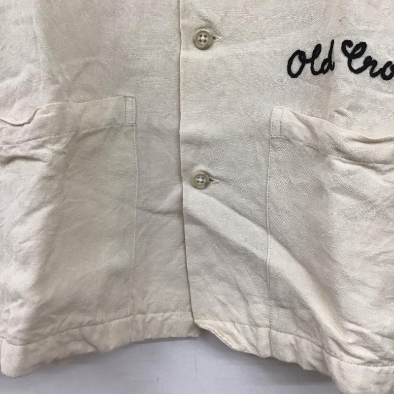 オールドクロウ OLD CROW シャツ、ブラウス 半袖 半袖シャツ 無地シャツ カラーシャツ XL ロゴ、文字 アイボリー / アイボリー /  メンズ USED 古着 中古 10130458