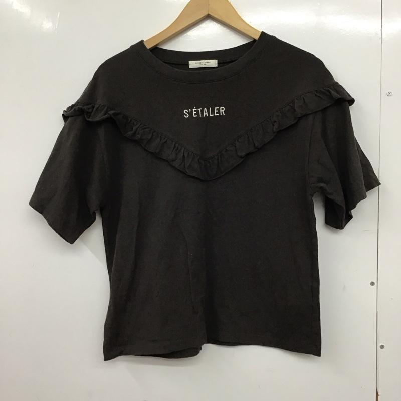 フリークスストア FREAK S STORE Tシャツ 半袖 半袖カットソー プリントTシャツ クルーネックカットソー FREE ロゴ、文字 ダークグレー / ダークグレー /  レディース USED 古着 中古 10149560