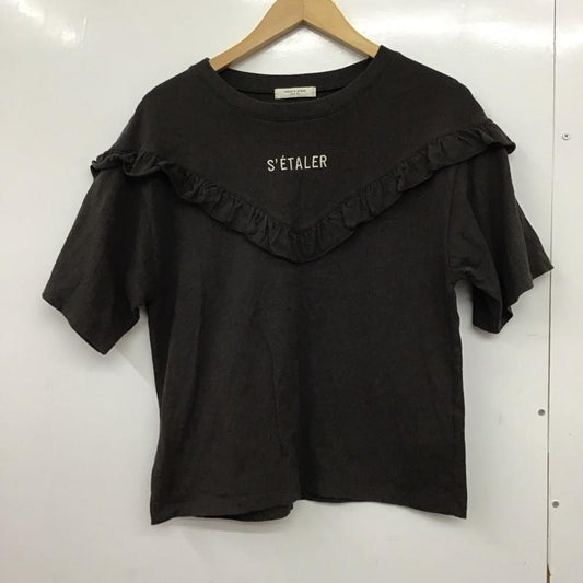 フリークスストア FREAK S STORE Tシャツ 半袖 半袖カットソー プリントTシャツ クルーネックカットソー FREE ロゴ、文字 ダークグレー / ダークグレー /  レディース USED 古着 中古 10149560