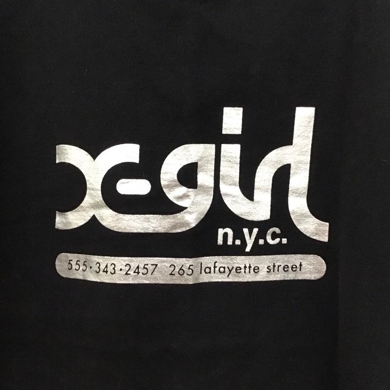 エックスガール X-girl Tシャツ 半袖 105202011001 NYC S/S TEE ニューヨーク L プリント X ロゴ、文字 黒 / ブラック /  レディース USED 古着 中古 10137265