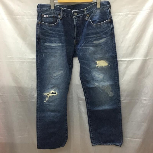 ステュディオ・ダ・ルチザン STUDIO D ARTISAN パンツ デニム、ジーンズ デニムパンツ ストレートパンツ ワイドパンツ カジュアルパンツ 36 無地 インディゴ / インディゴ /  メンズ USED 古着 中古 10111938