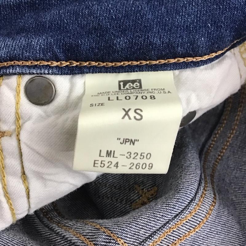 リー Lee スカート ひざ丈スカート LL0708 HERITAGE LASTIC HIGHペンシルスカート XS ダメージ加工 青 / ブルー /  レディース USED 古着 中古 10112993