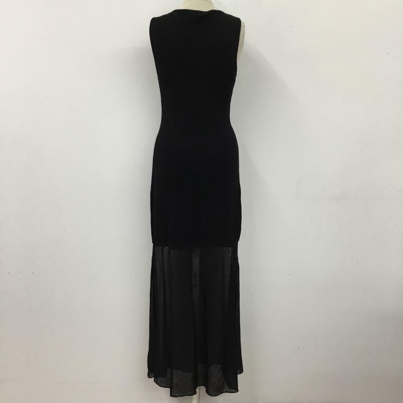ザラ ZARA ワンピース ロングスカート ロングワンピース ノースリーブワンピース フレアスカート M 無地 黒 / ブラック /  レディース USED 古着 中古 10115804