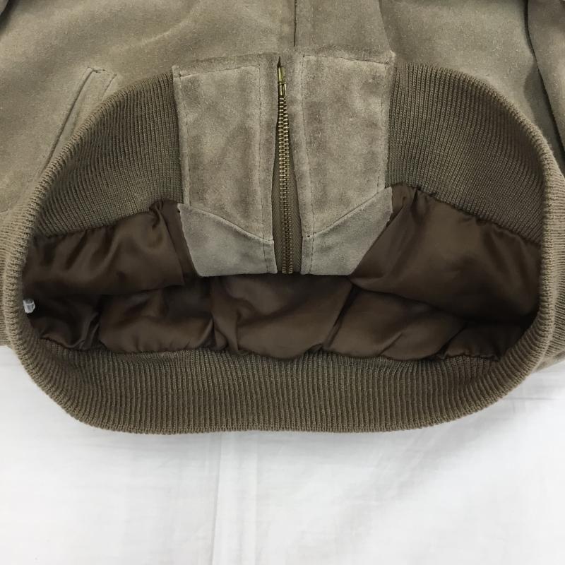 ショット schott ジャケット、上着 レザージャケット スウェード　レザージャケット 38 無地 ベージュ / ベージュ / X 茶 / ブラウン /  メンズ USED 古着 中古 10138775