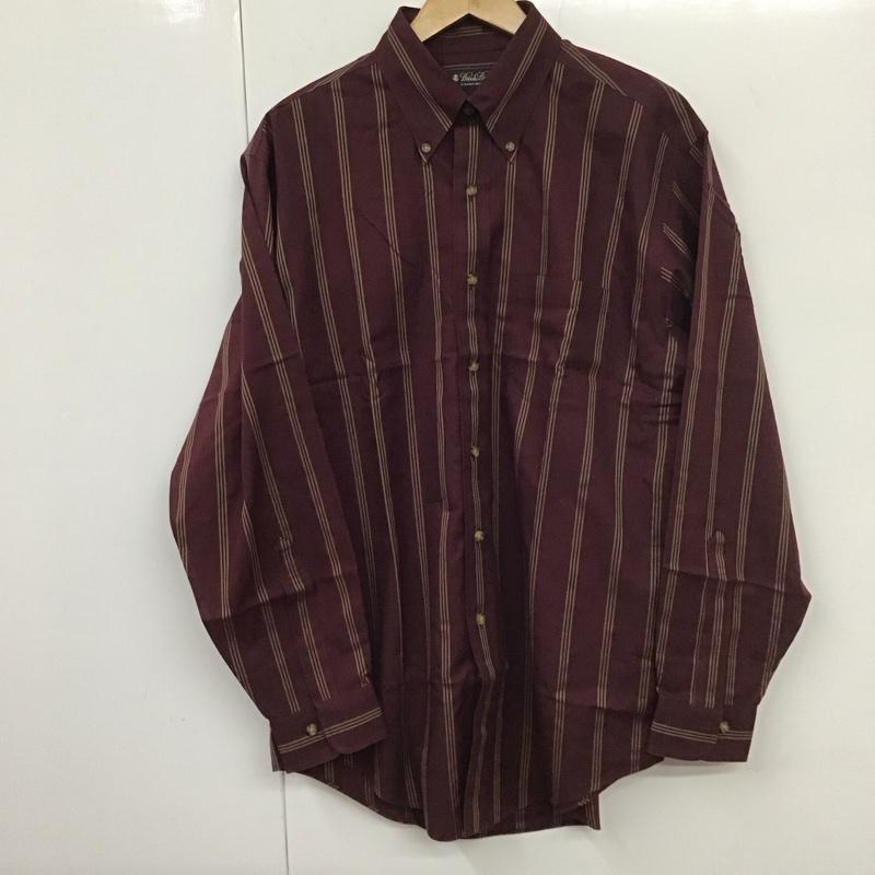 ブルックスブラザーズ BROOKS BROTHERS シャツ、ブラウス 長袖 長袖シャツ ストライプシャツ カラーシャツ ボタンダウンシャツ M ストライプ えんじ / ワインレッド /  メンズ USED 古着 中古 10131168
