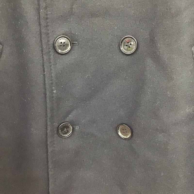 バーバリーブラックレーベル BURBERRY BLACK LABEL コート コート一般 ピーコート アウター ダブル ロングコート L 無地 黒 / ブラック /  メンズ USED 古着 中古 10144457