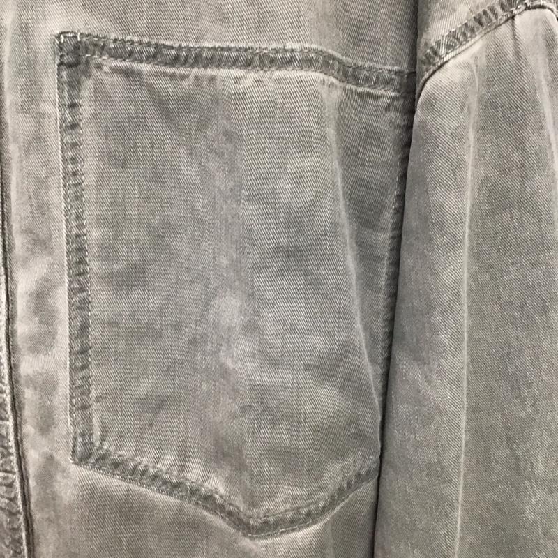 ザラ ZARA シャツ、ブラウス 長袖 長袖シャツ 無地シャツ カラーシャツ L 無地 灰 / グレー /  レディース USED 古着 中古 10136442