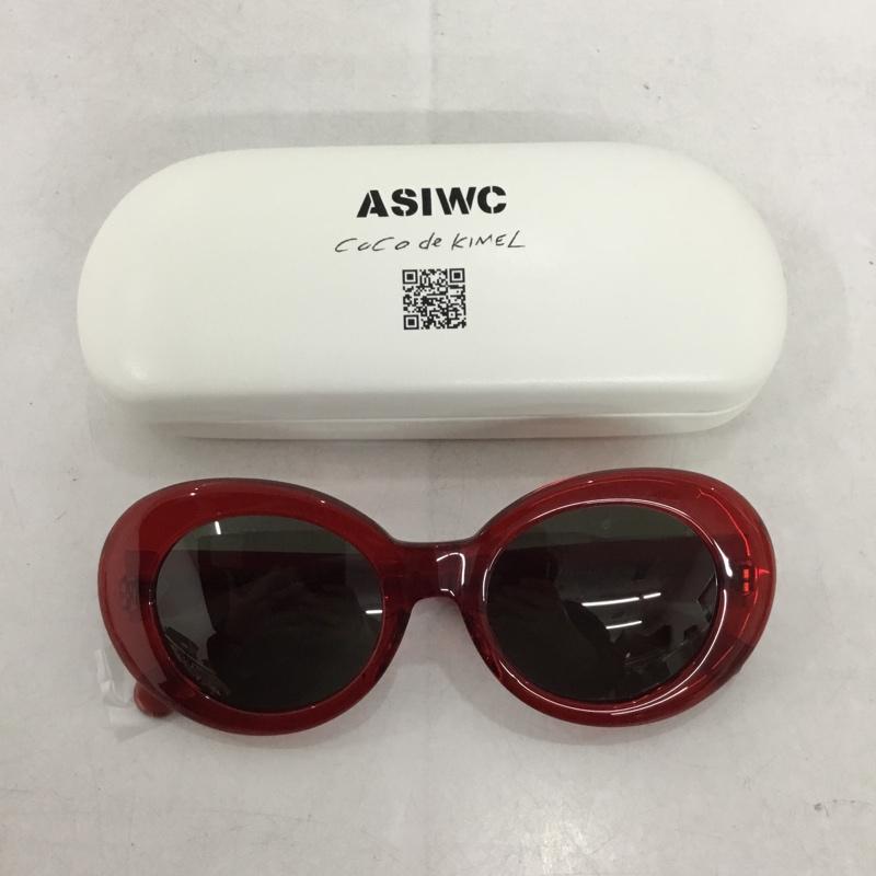 ASIWC ASIWC めがね・サングラス サングラス COCO DE KIMEL ケース付き ロゴ、文字 赤 / レッド / X 黒 / ブラック /  レディース USED 古着 中古 10145512