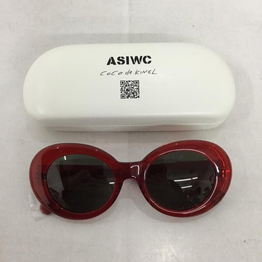 ASIWC ASIWC めがね・サングラス サングラス COCO DE KIMEL ケース付き ロゴ、文字 赤 / レッド / X 黒 / ブラック /  レディース USED 古着 中古 10145512
