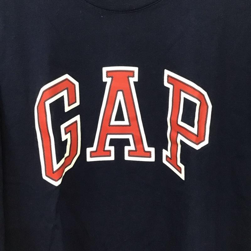 ギャップ GAP Tシャツ 半袖 L ロゴ、文字 X プリント 紺 / ネイビー /  メンズ USED 古着 中古 10128496