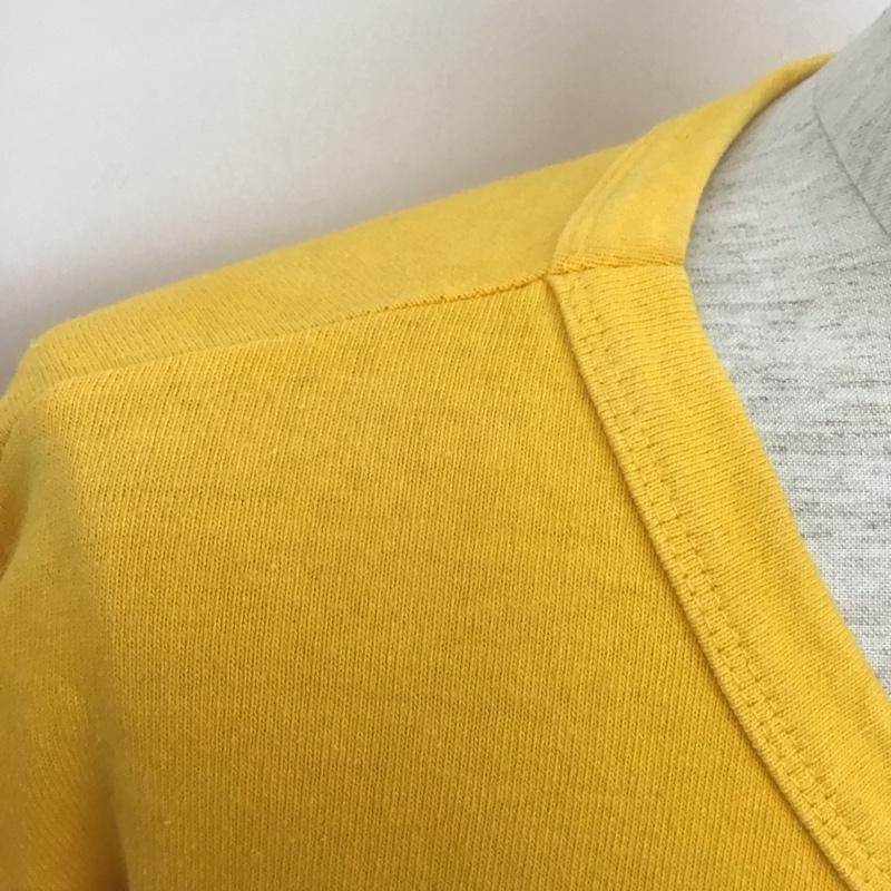 古着 USED カットソー 長袖 長袖カットソー クルーネックカットソー ロングスリーブカットソー プリントTシャツ M プリント 黄 / イエロー /  メンズ USED 古着 中古 10107531
