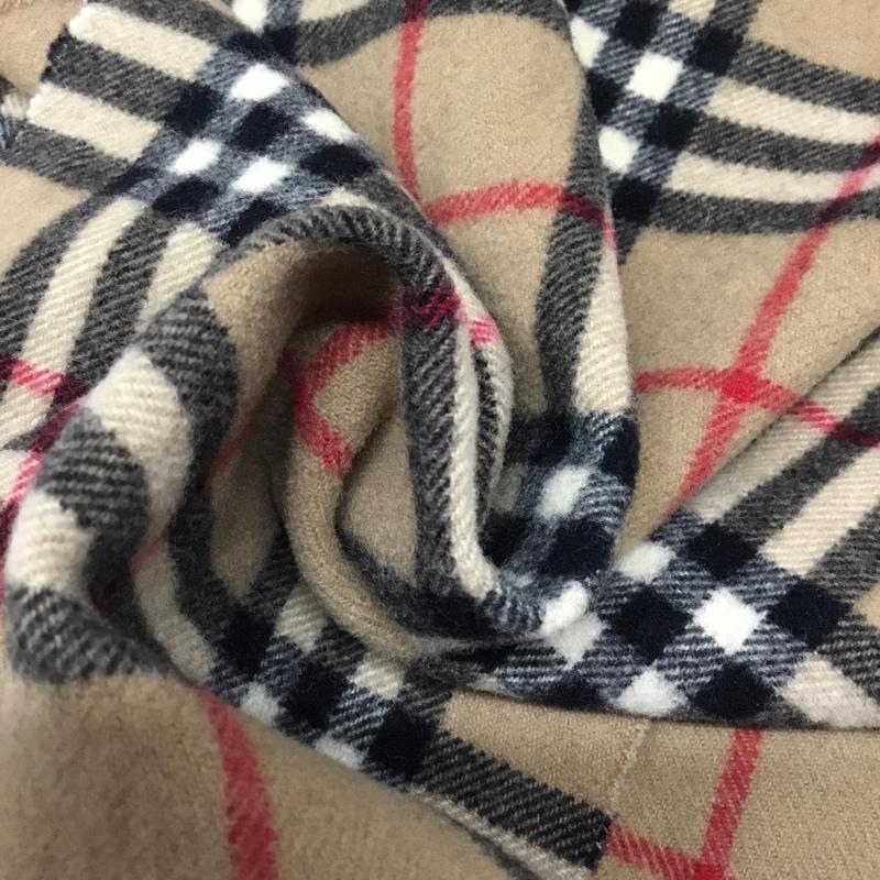 バーバリーズ BURBERRYS マフラー マフラー ウール ノバチェック フリンジ チェック ベージュ / ベージュ / X 白 / ホワイト / X 黒 / ブラック / X 赤 / レッド /  メンズ USED 古着 中古 10113637