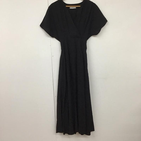 セレクトモカ select MOCA ワンピース ロングスカート 10007193 Vネック 半袖 FREE 無地 黒 / ブラック /  レディース USED 古着 中古 10130433