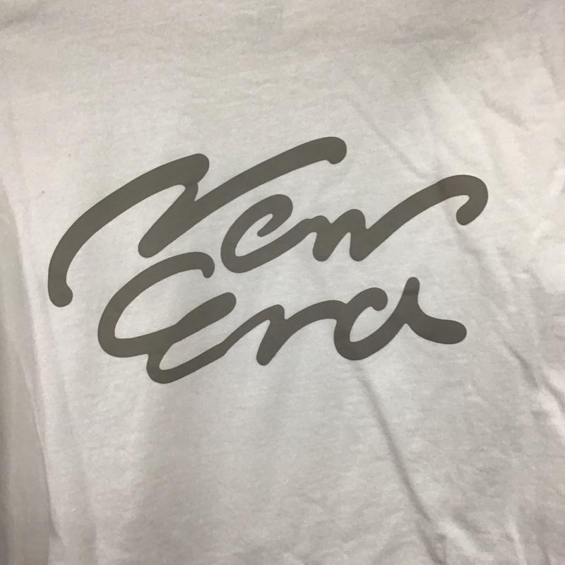 ニューエラ NEW ERA Tシャツ 半袖 クルーネック バックロゴ 刺繍 L ロゴ、文字 白 / ホワイト /  メンズ USED 古着 中古 10146536