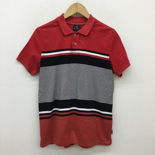 ポールスミス Paul Smith ポロシャツ 半袖 ポロシャツ　PY-GT-86789 M ボーダー柄 赤 / レッド / X 白 / ホワイト / X 黒 / ブラック /  メンズ USED 古着 中古 10136062