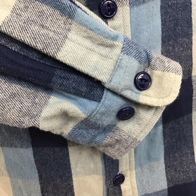 アベイシングエイプ A BATHING APE シャツ、ブラウス 長袖 長袖シャツ チェックシャツ フード付きシャツ カジュアルシャツ XL チェック 青 / ブルー /  メンズ USED 古着 中古 10109783