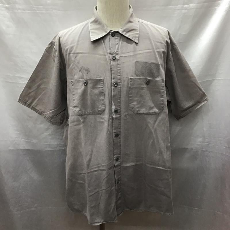 レッドキャップ RED KAP シャツ、ブラウス 半袖 XL 無地 灰 / グレー /  メンズ USED 古着 中古 10122029