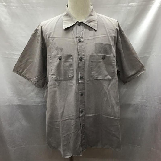 レッドキャップ RED KAP シャツ、ブラウス 半袖 XL 無地 灰 / グレー /  メンズ USED 古着 中古 10122029
