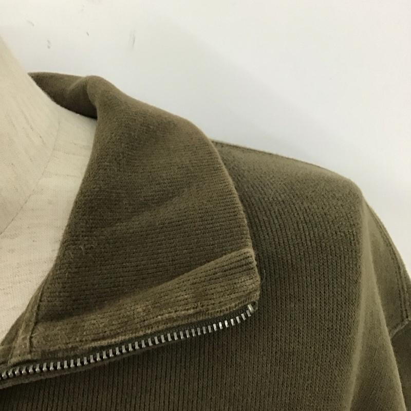 ポロバイラルフローレン Polo by RALPH LAUREN カットソー 長袖 長袖カットソー ジップネックカラー カットソー XXL ロゴ、文字 カーキ / カーキ /  メンズ USED 古着 中古 10124952