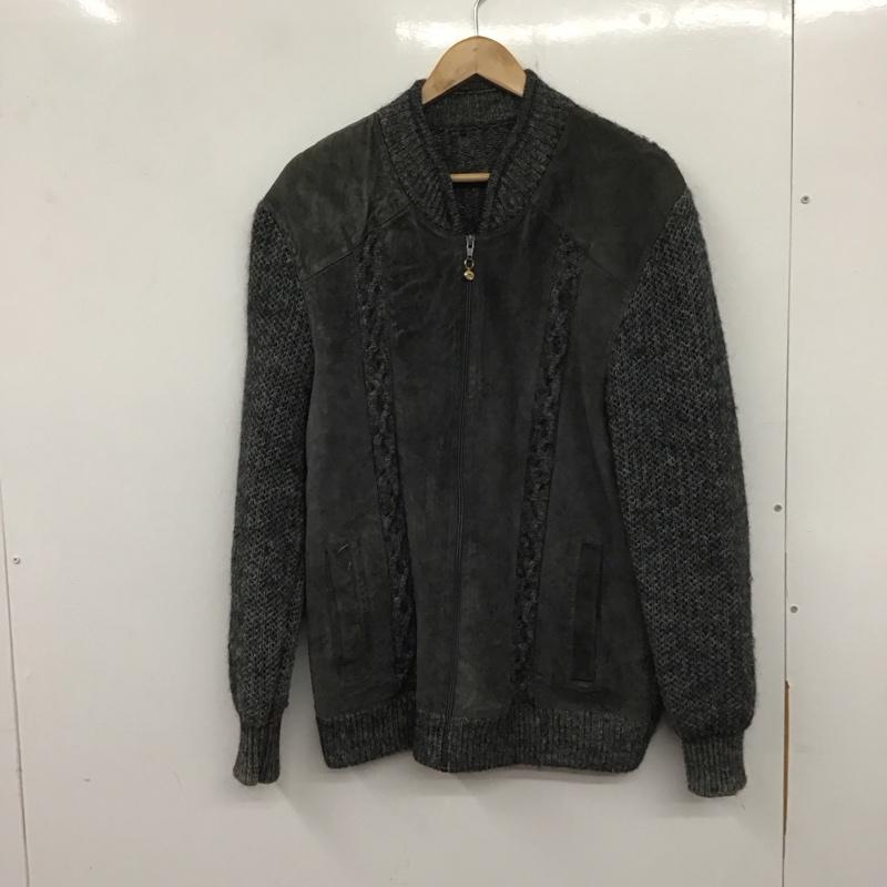 古着 USED ジャケット、上着 ジャンパー、ブルゾン ニット 無地 黒 / ブラック /  メンズ USED 古着 中古 10139463
