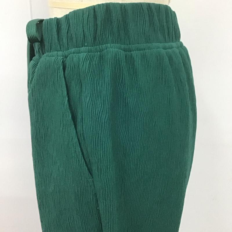 ジーナシス JEANASIS パンツ ワークパンツ、ペインターパンツ js050746mw イージーフレアパンツ ワイドパンツ カジュアルパンツ フレアパンツ S 無地 緑 / グリーン /  レディース USED 古着 中古 10108063