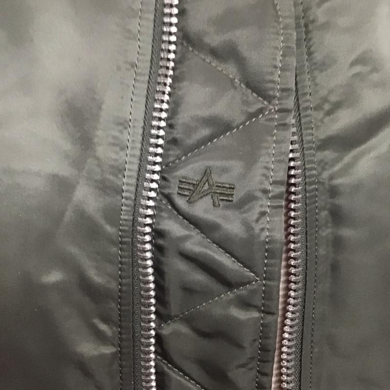 アルファインダストリー Alpha Industries ジャケット、上着 ジャケット、ブレザー ジップアップジャケット ジャンパー ジャケット カジュアルジャケット アウター XL ロゴ、文字 カーキ / カーキ /  メンズ USED 古着 中古 10124258