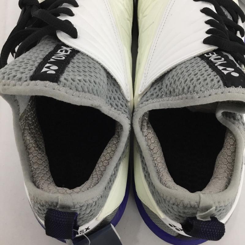 ヨネックス YONEX スニーカー スニーカー SHTF3MGC パワークッションフュージョンレブ3メンGC テニスシューズ 箱有 25cm 25.0cm ロゴ、文字 白 / ホワイト / X 青 / ブルー / X 灰 / グレー /  レディース USED 古着 中古 10147957