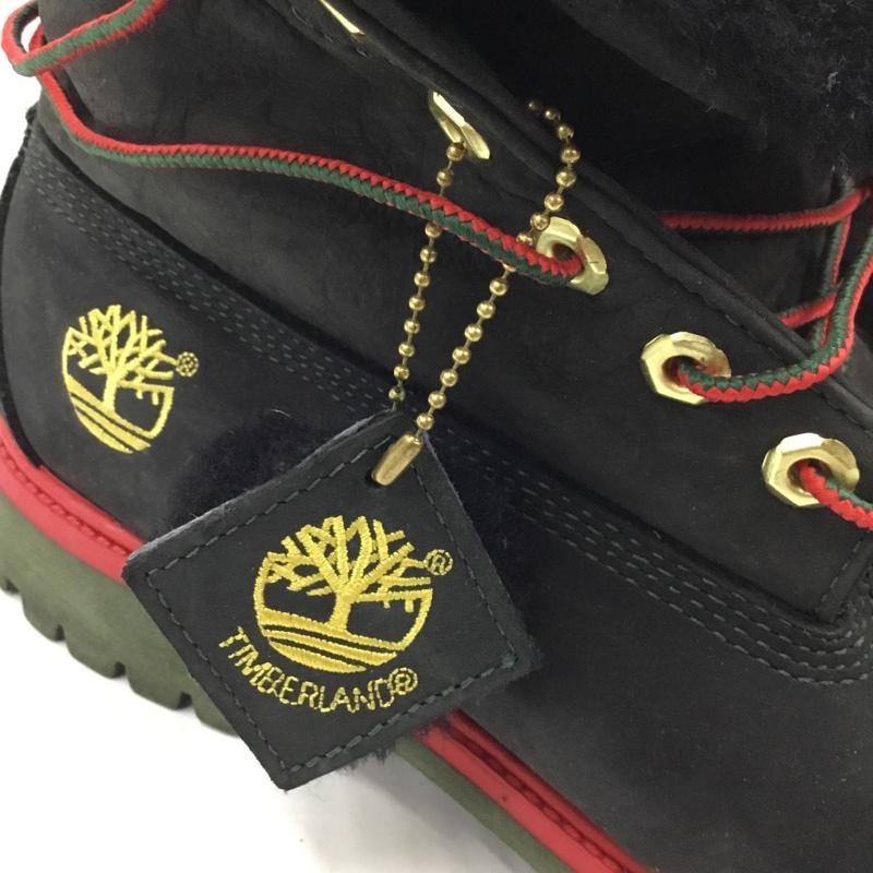 ティンバーランド Timberland ブーツ ショートブーツ 54065 DJ MURO 10W ワンポイント 黒 / ブラック / X 赤 / レッド /  メンズ USED 古着 中古 10105117