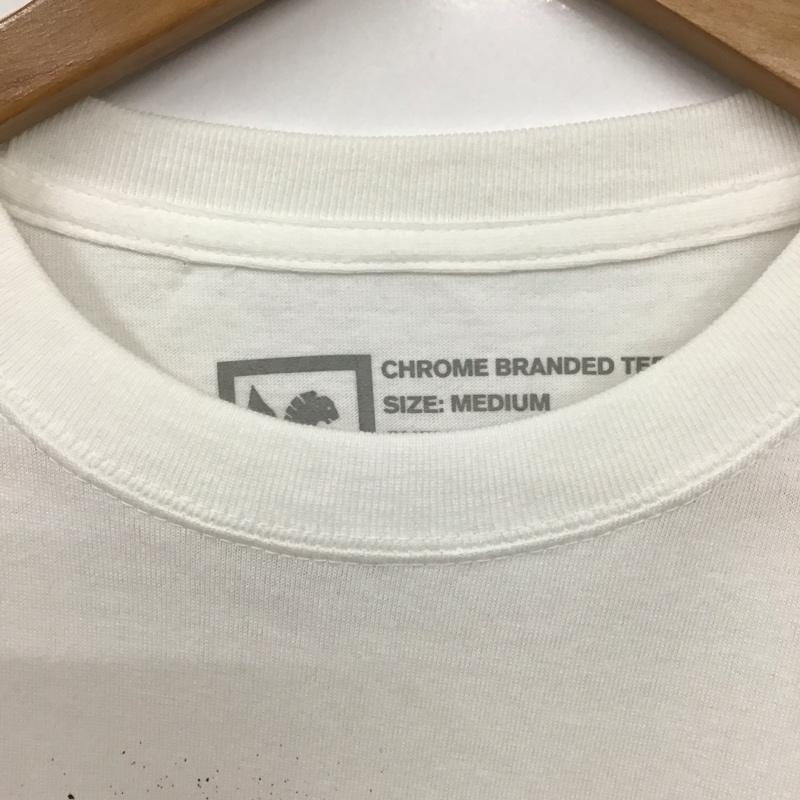 クロム CHROME Tシャツ 半袖 半袖カットソー プリントTシャツ クルーネックカットソー M プリント 白 / ホワイト /  メンズ USED 古着 中古 10131012