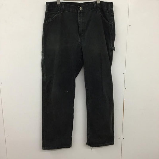ディッキーズ Dickies パンツ ワークパンツ、ペインターパンツ 36 × 32 ロゴ、文字 黒 / ブラック /  メンズ USED 古着 中古 10133759