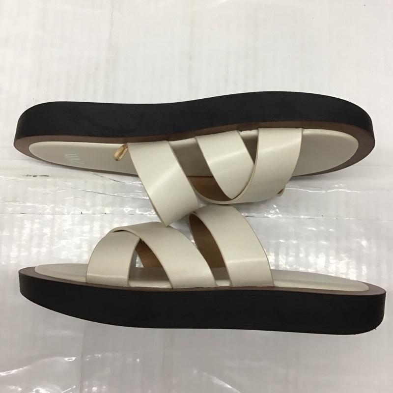 ザラ ZARA サンダル サンダル 3603 910 001 フラットサンダル 38 無地 白 / ホワイト /  レディース USED 古着 中古 10115831