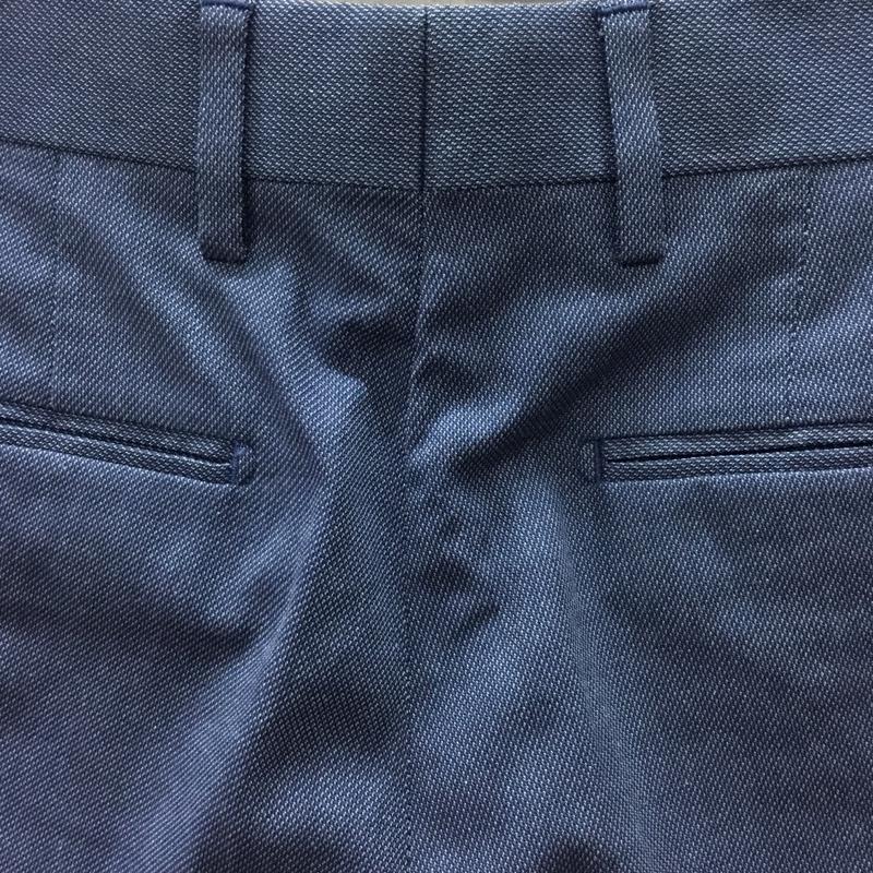 アデイインザライフ A Day in the Life パンツ スラックス スラックスパンツ スリムパンツ カジュアルパンツ センタータックパンツ ストレッチパンツ S 無地 青 / ブルー /  メンズ USED 古着 中古 10122275